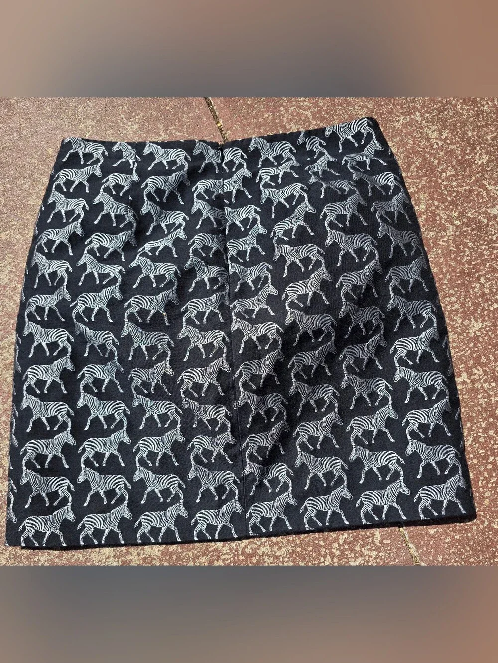 J.Crew Black Zebra Print Mini Skirt 0